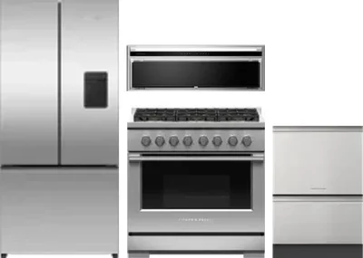 4 Piece Package Includes Refrigerator, Range, Hood And Dishwasher